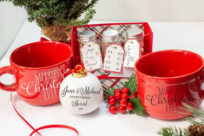 Christmas Gift Box and Basket for Couples