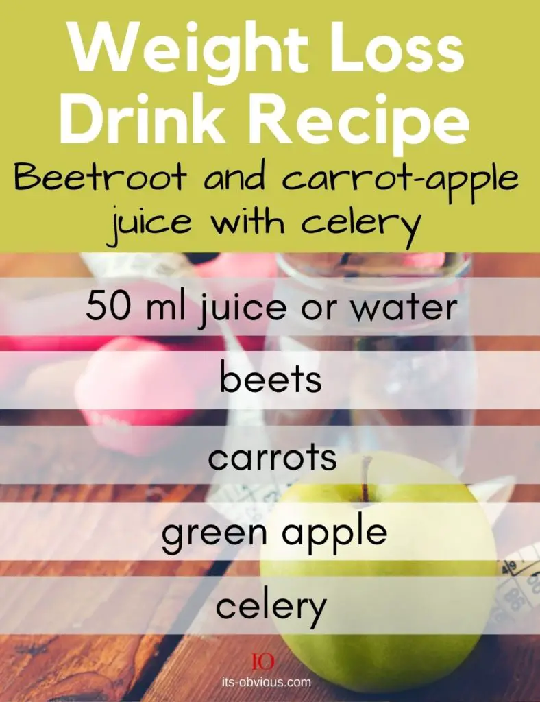 weight loss drink Recipe - Beetroot and carrot-apple juice with celery