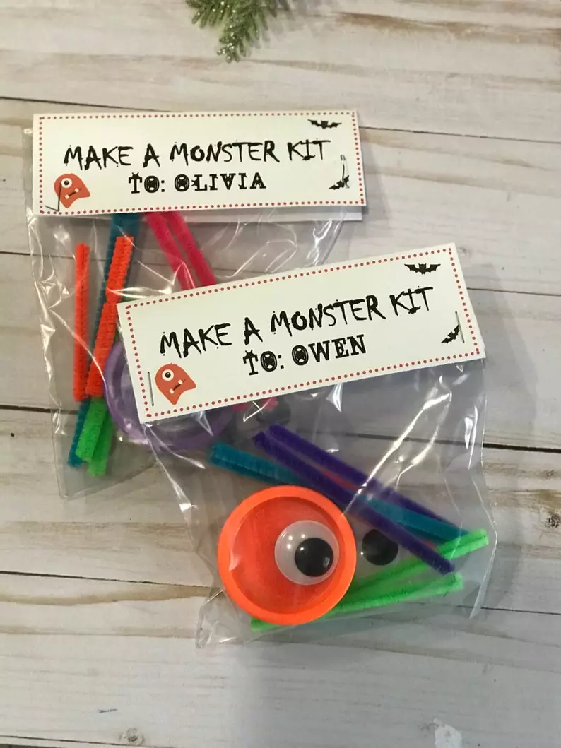 Make a Monster Kit Halloween party favors for kids 